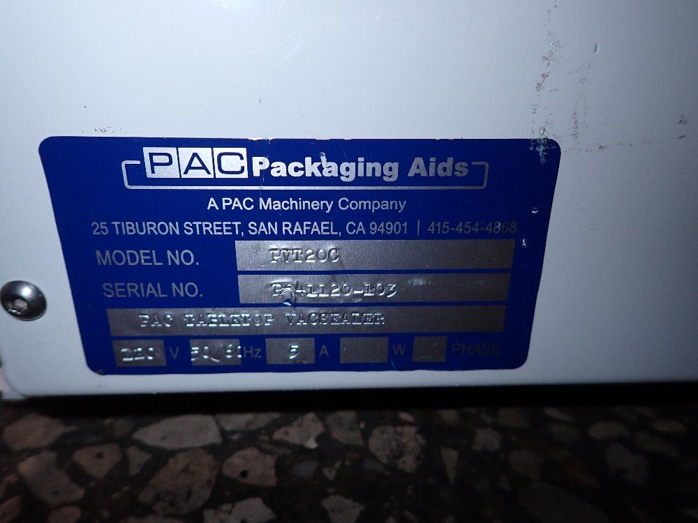 Packaging Aids Packaging Aids Pvt20c Tabletop Vac Sealer