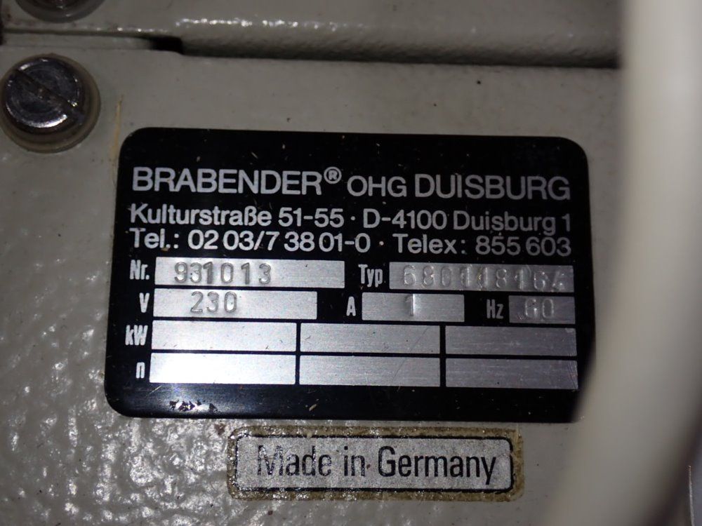 C.w. Brabender Fe-2000a Plasticorder - Fe-2000a