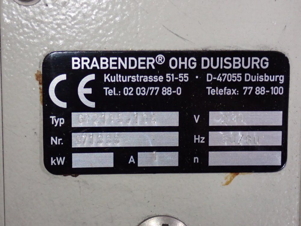 C.w. Brabender Fe-2000a Plasticorder - Fe-2000a