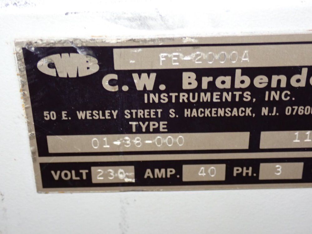 C.w. Brabender Fe-2000a Plasticorder - Fe-2000a