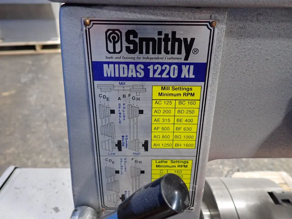 Smithy Smithy Midas 1220xl Benchtop Mill