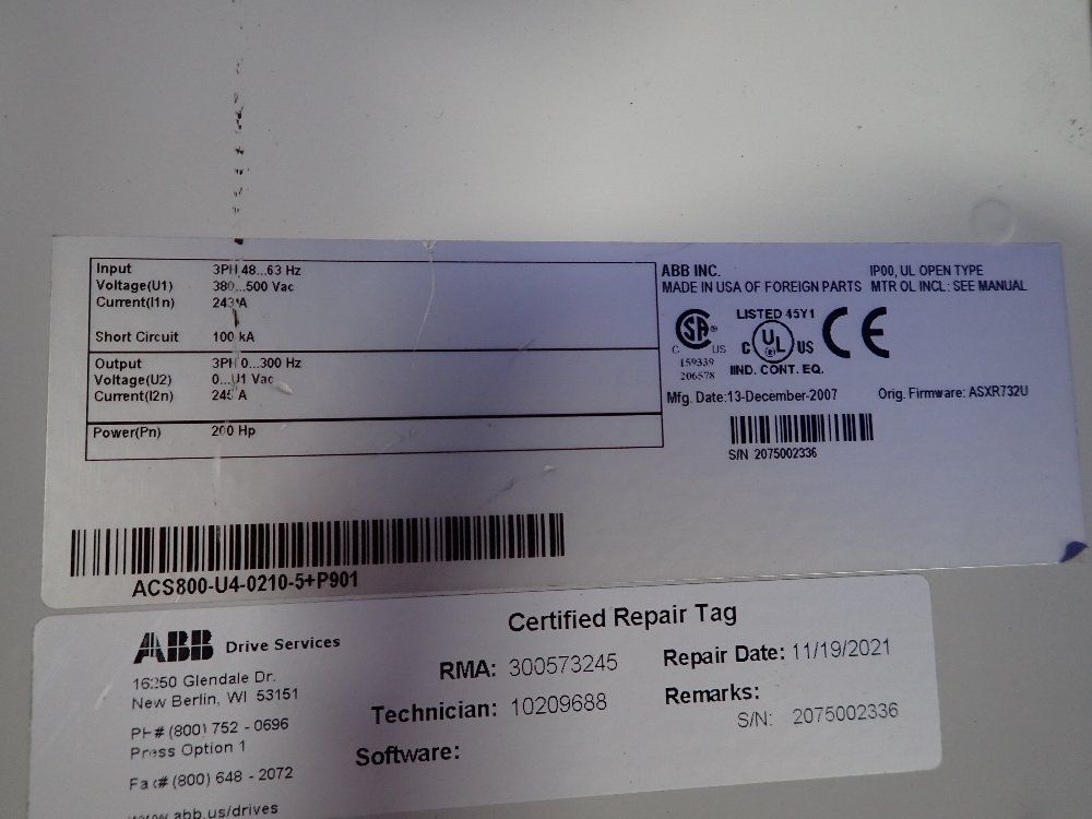 Abb 2007 Abb 200hp Drive Module