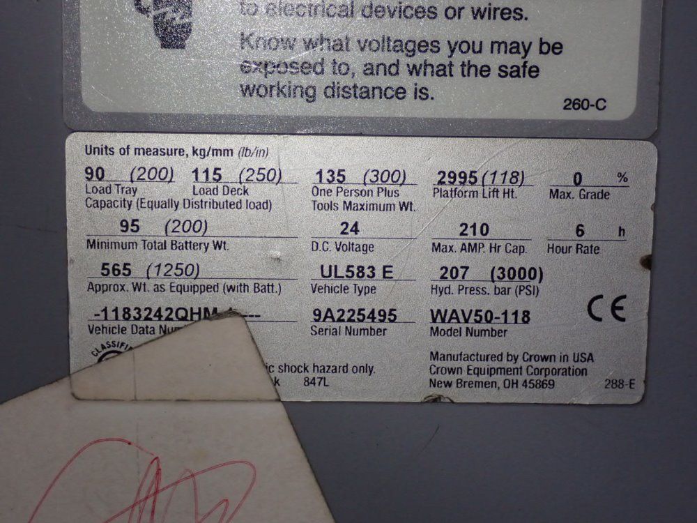 Crown Crown Wav50118 Man Lift