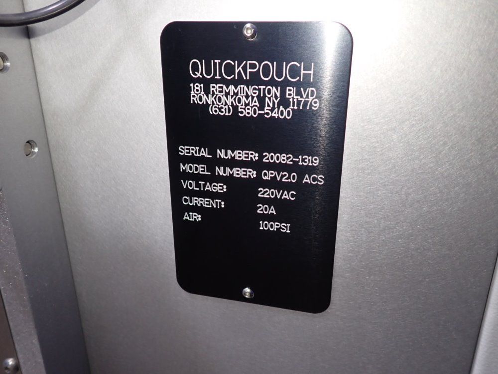 Quickpouch Qpv2.0 Acs Vertical Air Pouch Machine - Qpv2.0 Acs