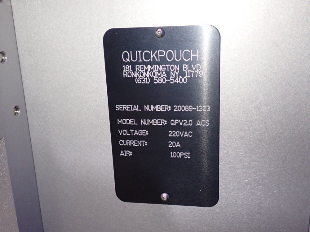 Quickpouch Quickpouch Qpv20 Acs Vertical Air Pouch Machine 
