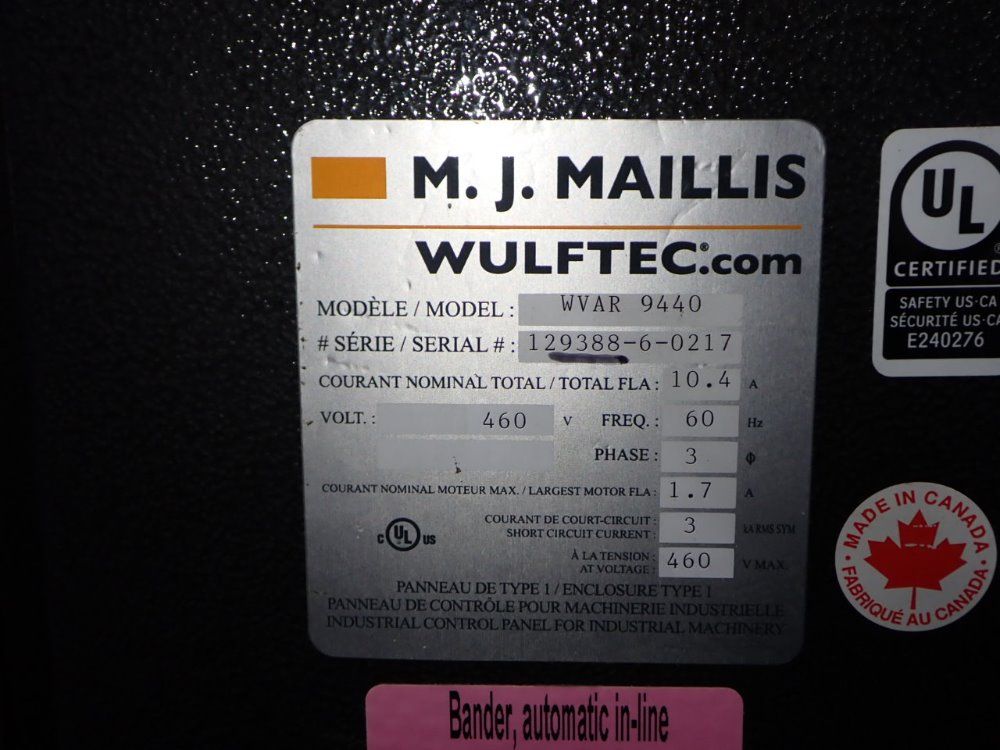 Mj Maillis Mj Maillis Wvar 9440 Strapping Machine
