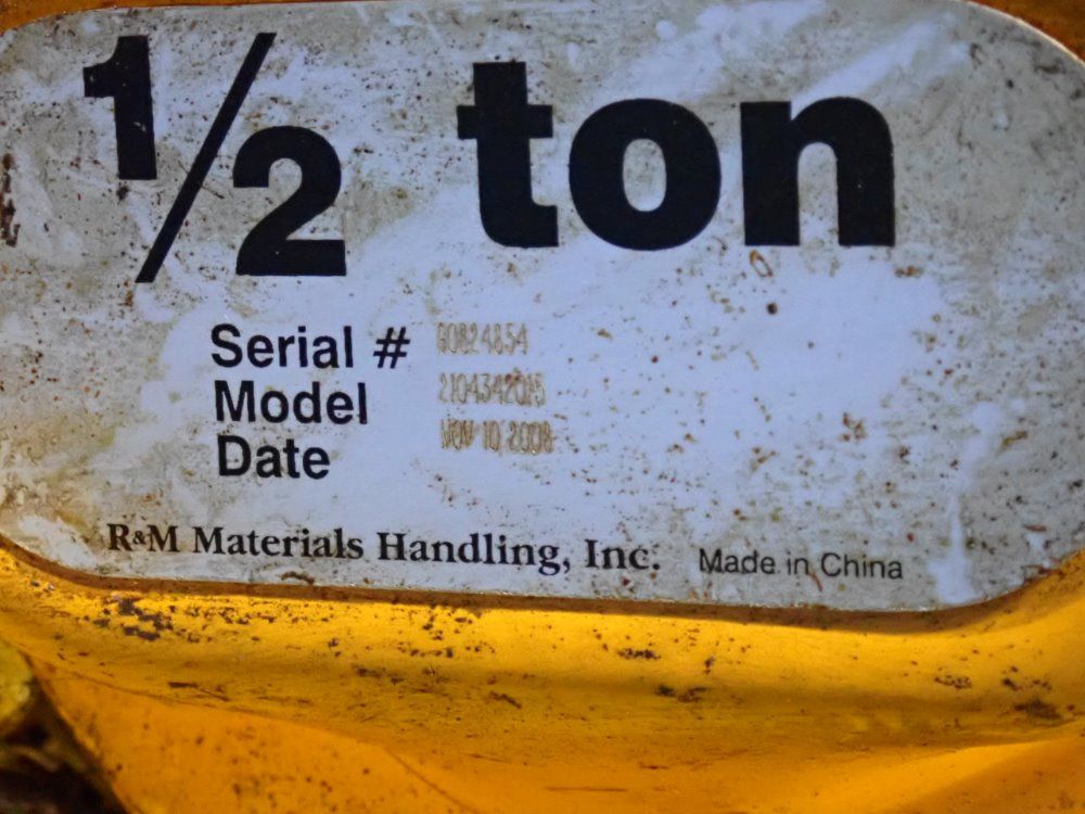 R  M Materials Handling Inc Hoist