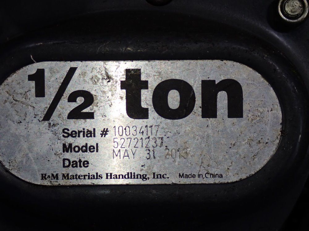 R  M Materials Handling Inc Hoist