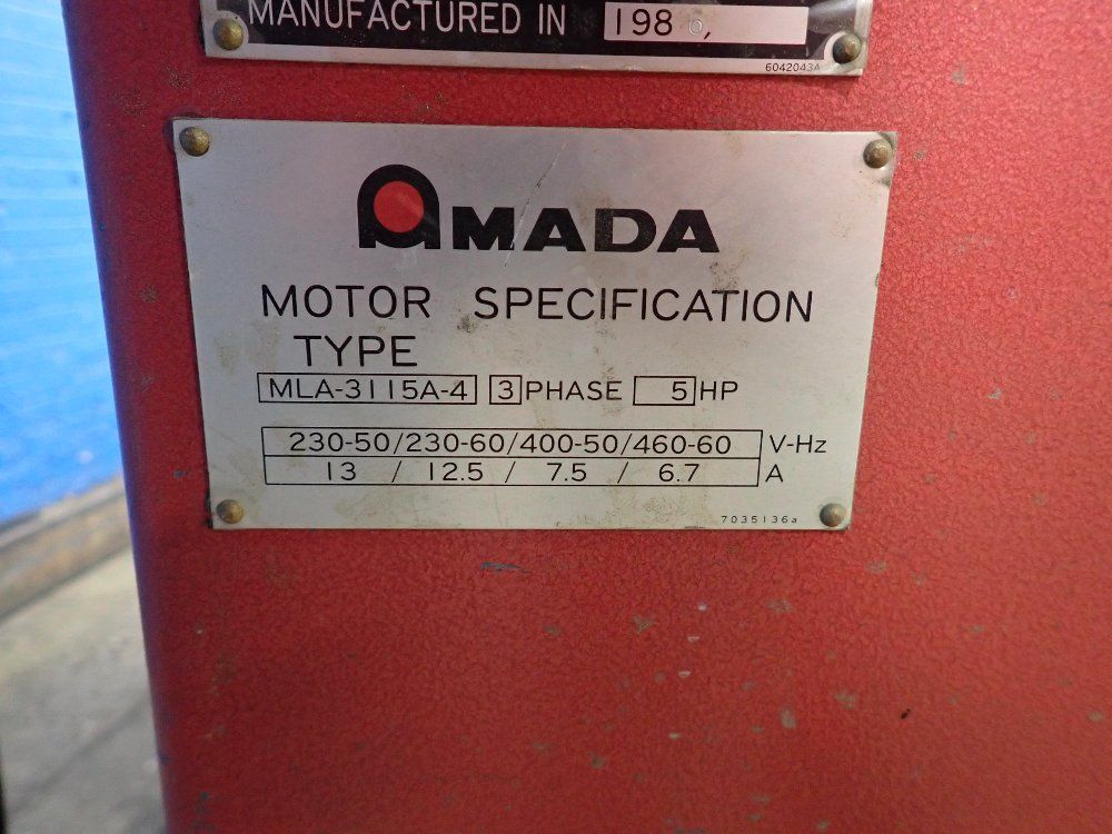 Amada 1986 Amada Cshw220 Corner Notcher