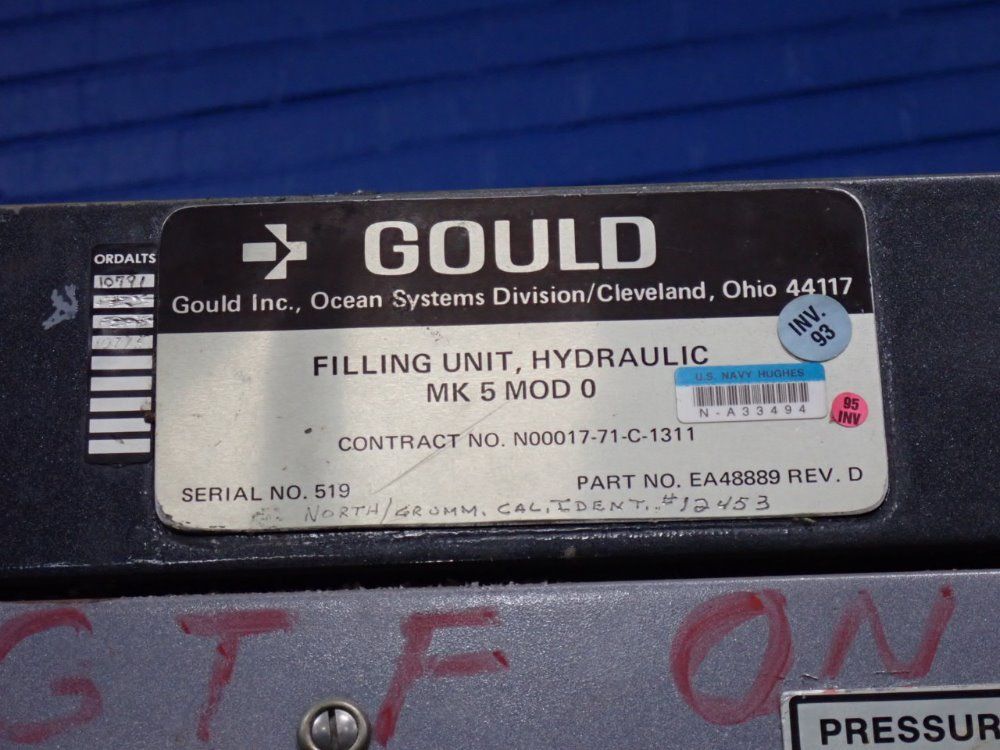 Gould Hydraulic Filling Unit - Mkm0d0