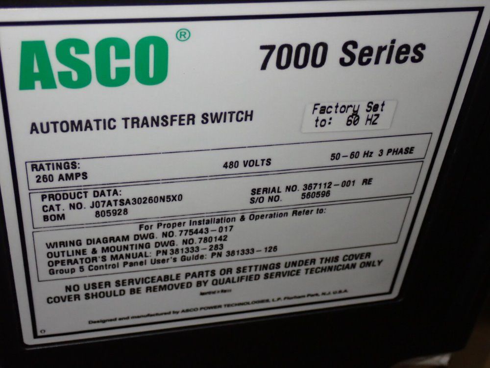 Emerson Control Cabinet