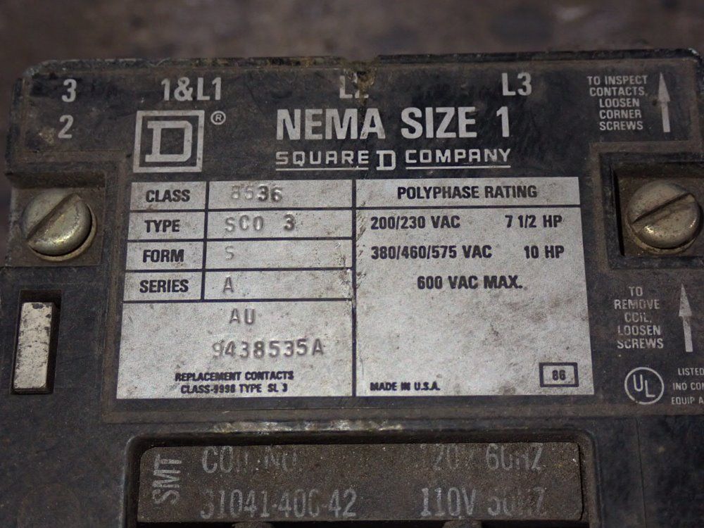Square D Contactor - Sc03