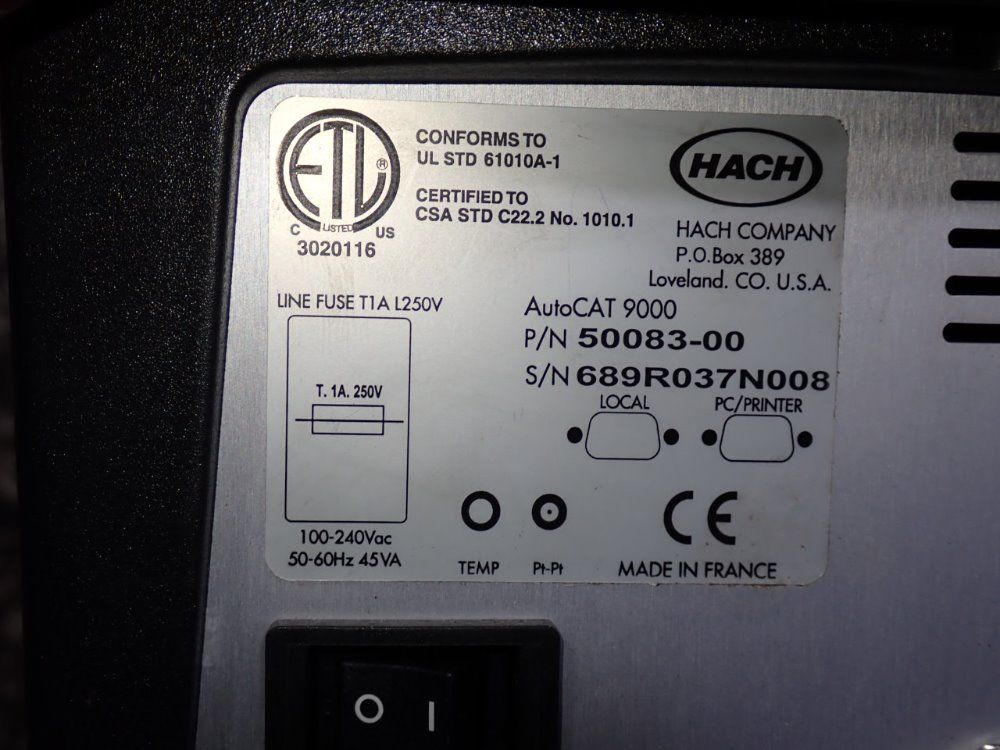 Hach Chlorine Amperometric Titration System