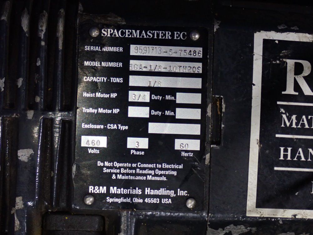 R  M Materials Handling Inc Hoist
