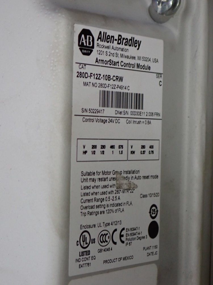 Allen Bradley Control
