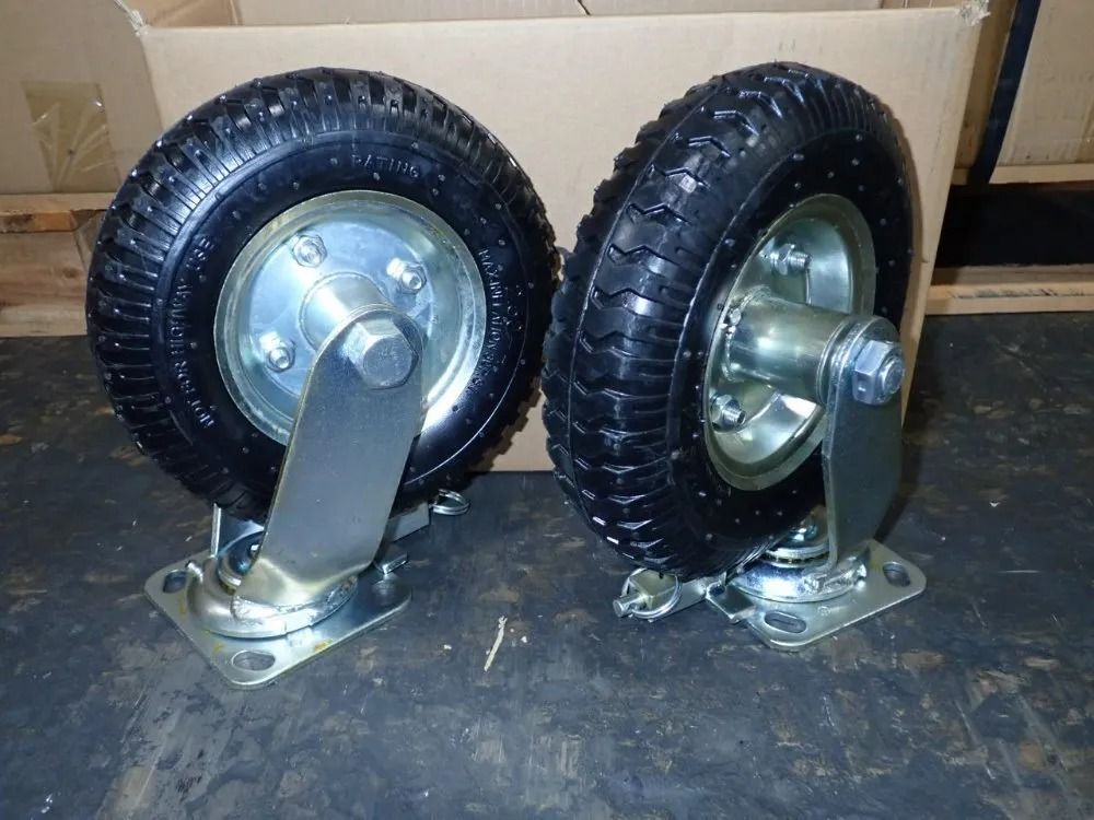 8" Pneumatic Swivel Caster Set W/lock-by The Gaylord - 0440870