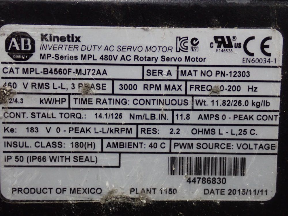 Allen Bradley Servo Motor