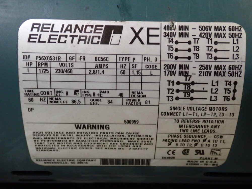 Used Reliance Electric Motor | HGR Industrial Surplus Used Reliance Electric Motor | HGR Industrial Surplus