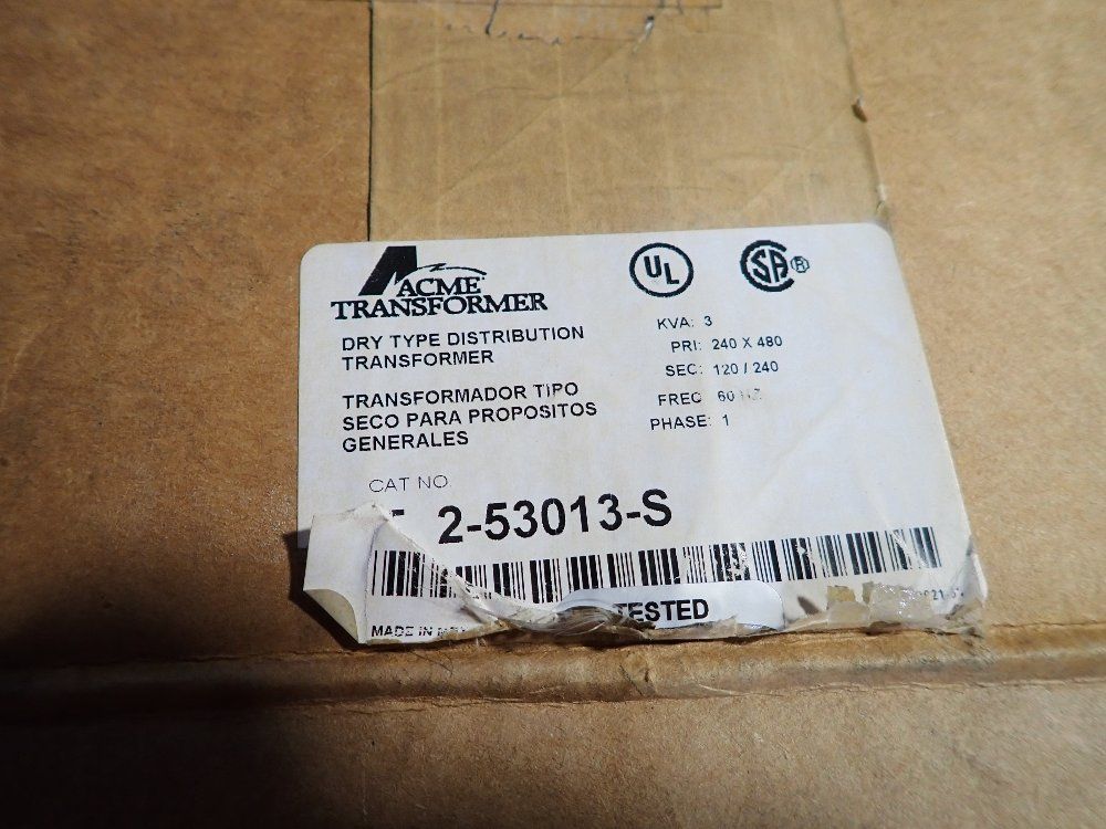 Acme 3 Kva Transformer - T 2-53013-s