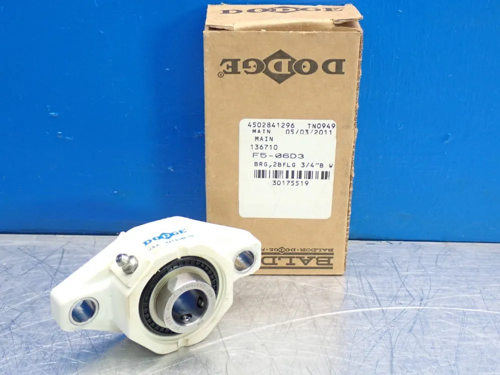 Dodge 0.75 Shaft In Diameter 2-bolt Greaseable Flange Bearing Unit - F2b-scez-012-pss