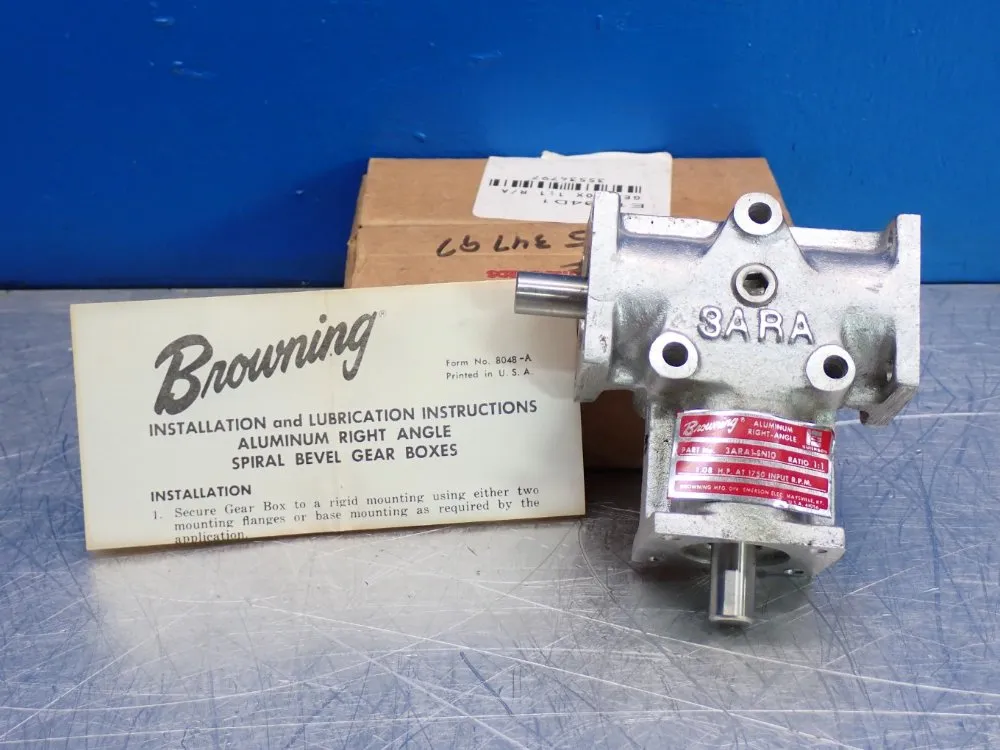 Browning 1.08hp@ 1750 Input Rpm Gear Reducer 1:1 Ratio - 3ara1-sn10