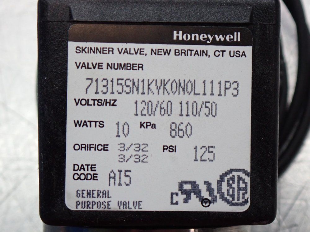 Honeywell Solenoid Valve - 71315sn1kvk0n0l111p3