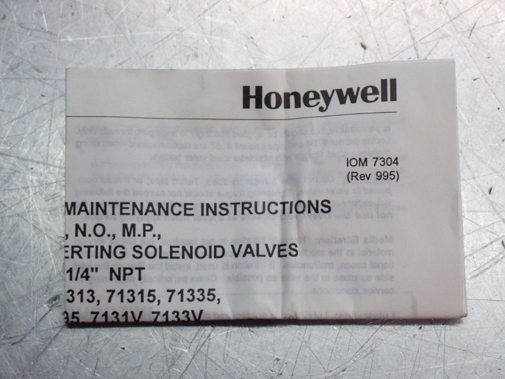 Honeywell Solenoid Valve - 71315sn1kvk0n0l111p3