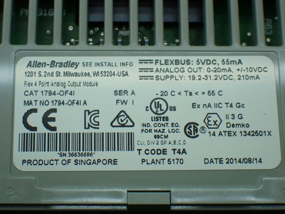 Allenbradley Flex Io 4 Point Analog Output Module