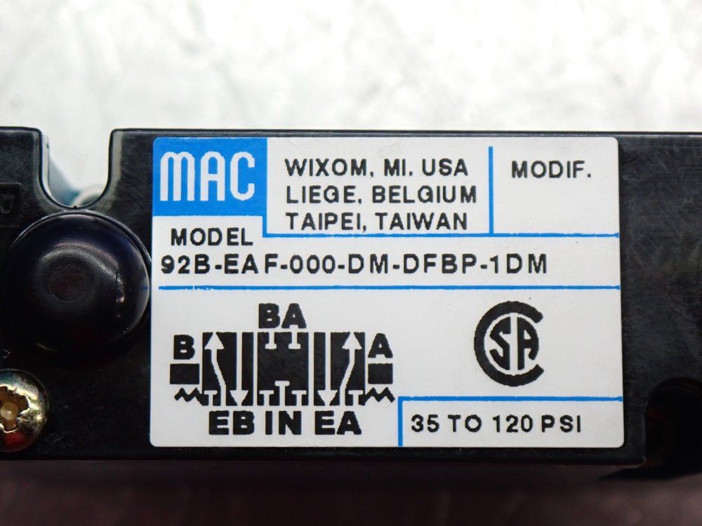 Mac Solenoid Valve Unit - 92b-eaf-000-dm-dfbp-1dm