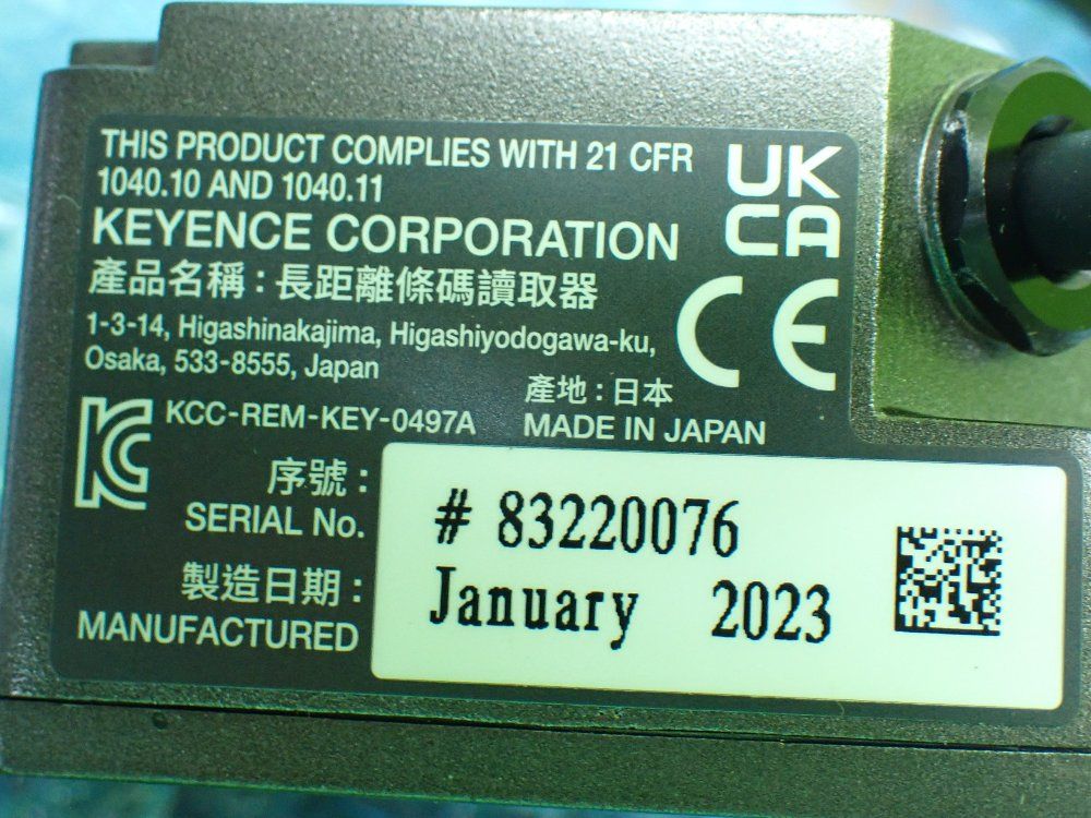 Keyence Long Distance Laser Barcode Scanner