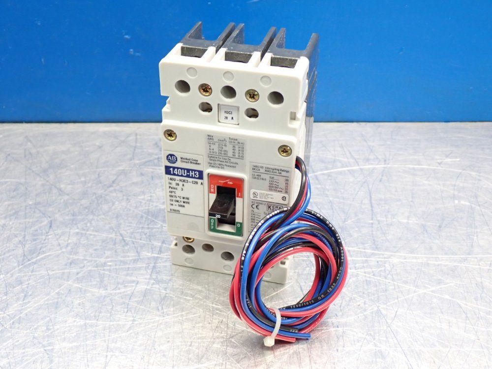 Allen Bradley Molded Case Circuit Breaker - 140u-h3c3-c20-a