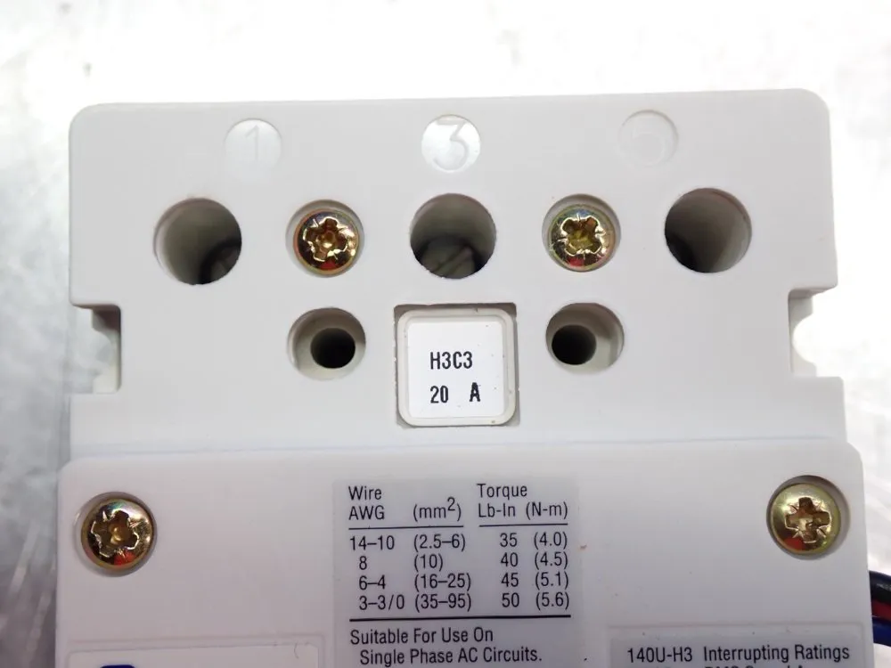 Allen Bradley Molded Case Circuit Breaker - 140u-h3c3-c20-a