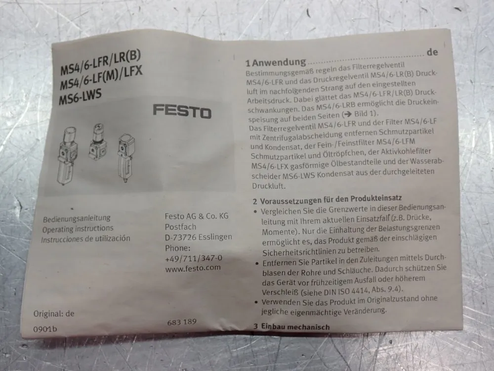 Festo Filter Regulator