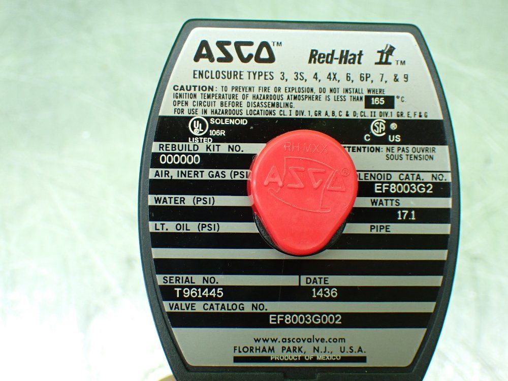 Asco Redhat Solenoid Operator. - Ef8003g002