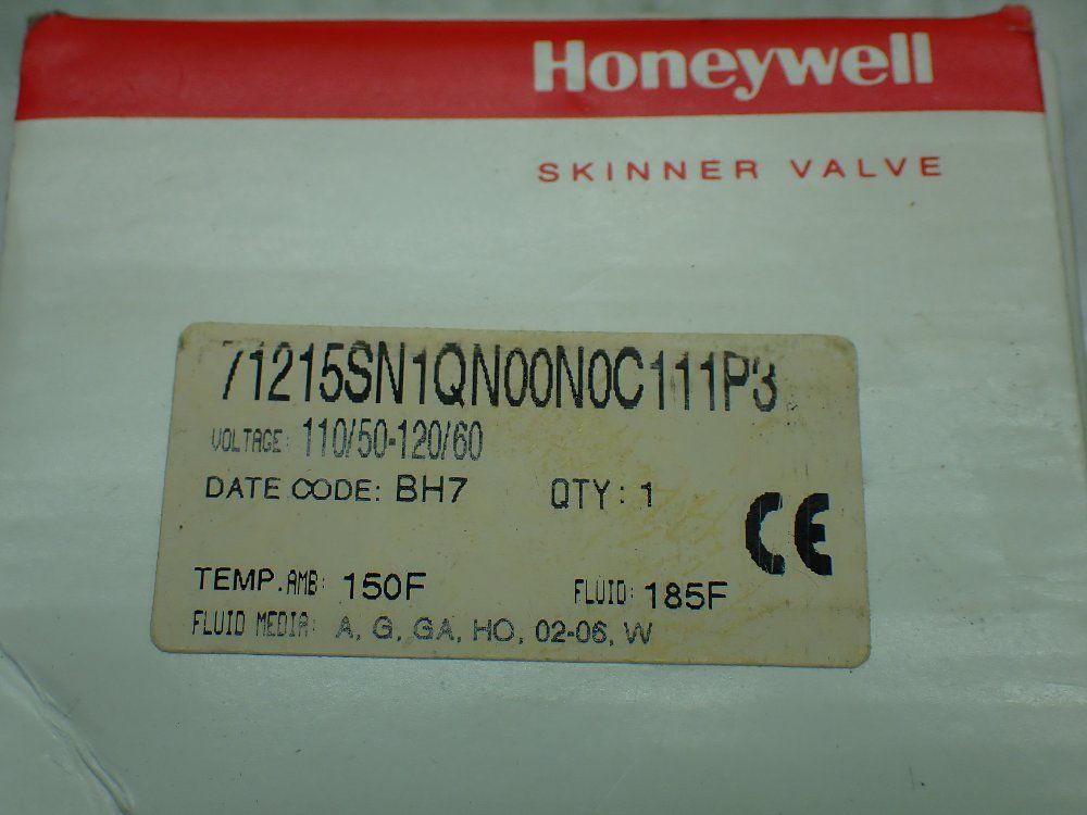 Honeywell 110psi Solenoid Valve. - 71215sn1qn00n0c111p3
