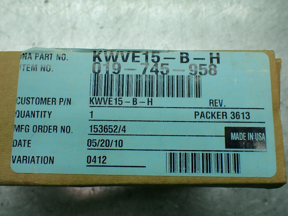 Ina Recirculating Ball Bearing Carriage - Kwve15-b-h