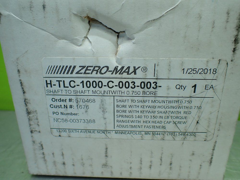 Zero-max 0.750" Bore. Torque Limiter. - H-t.l.c. 1000