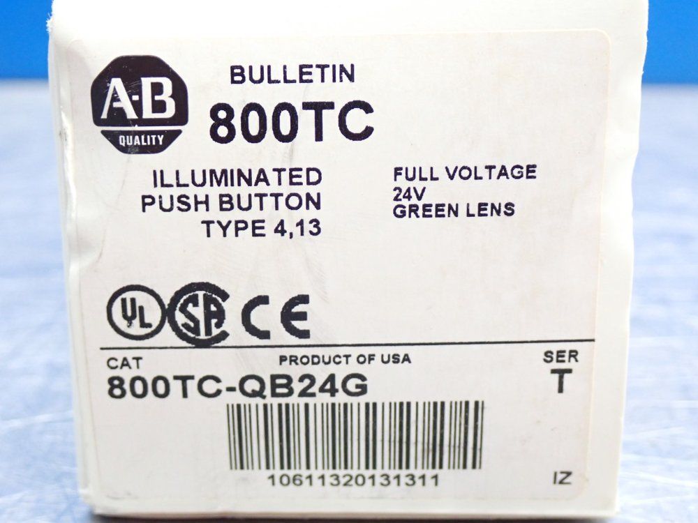 Allen Bradley Illuminated Push Button Green Lens - 800tc-qb24g