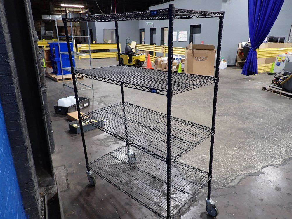 Uline 24"x48" Shelves Rolling Wire Shelving