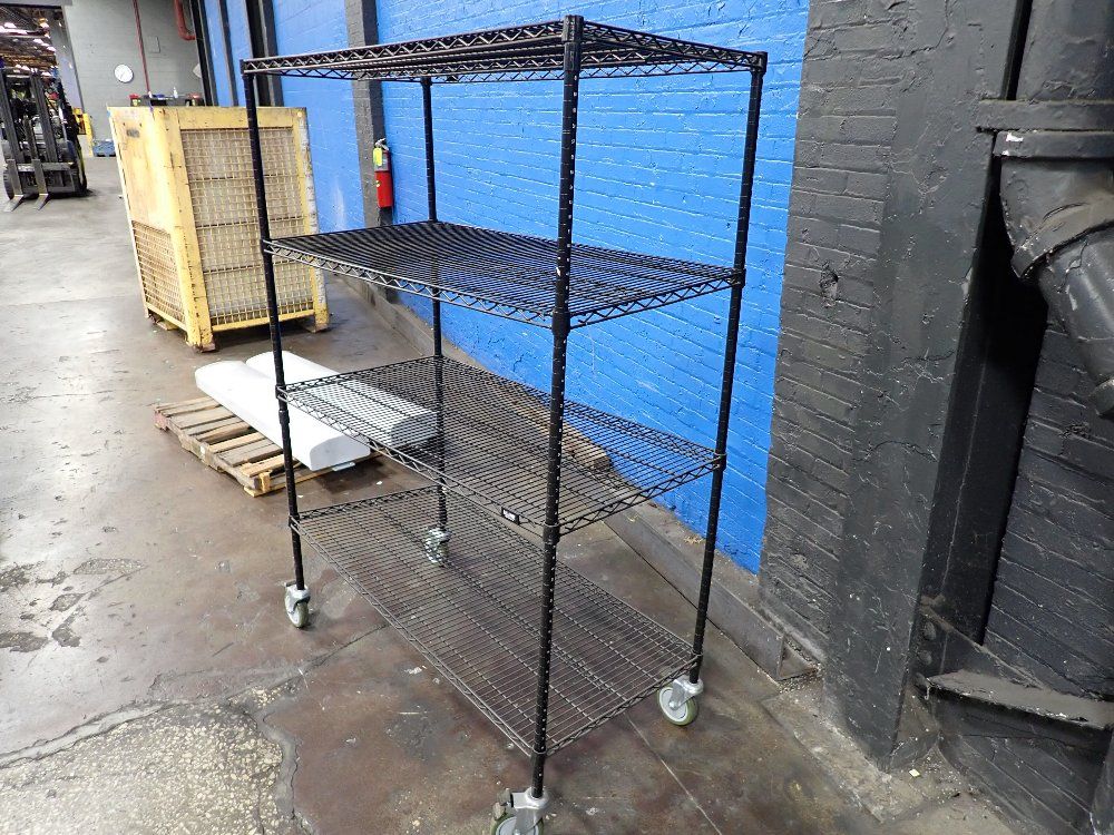 Uline 24"x48" Shelves Rolling Wire Shelving
