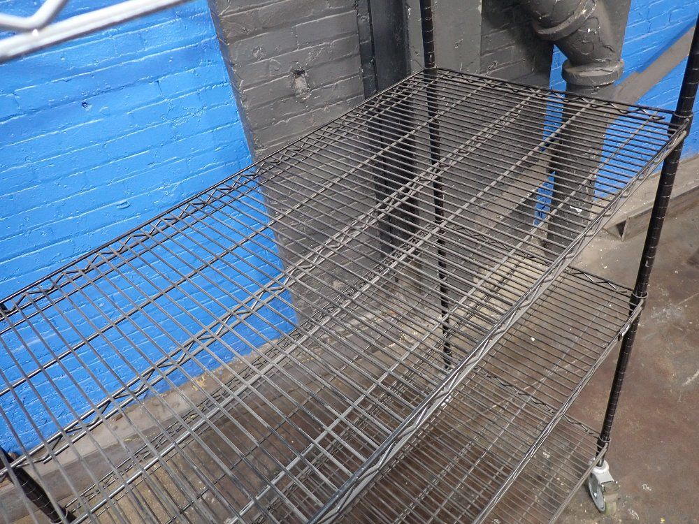 Uline 24"x48" Shelves Rolling Wire Shelving