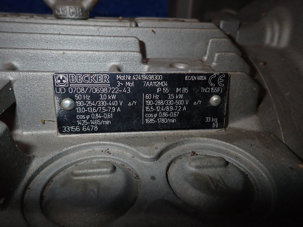 Becker 2007 Becker Kvt 3100 Pump