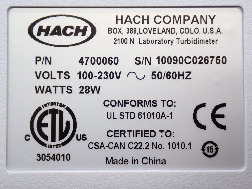 Hach Company 2100n Turbidmeter