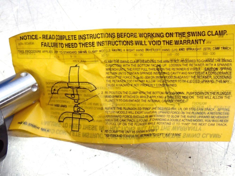 Vektek Inc Swing Clamp 90 Degree