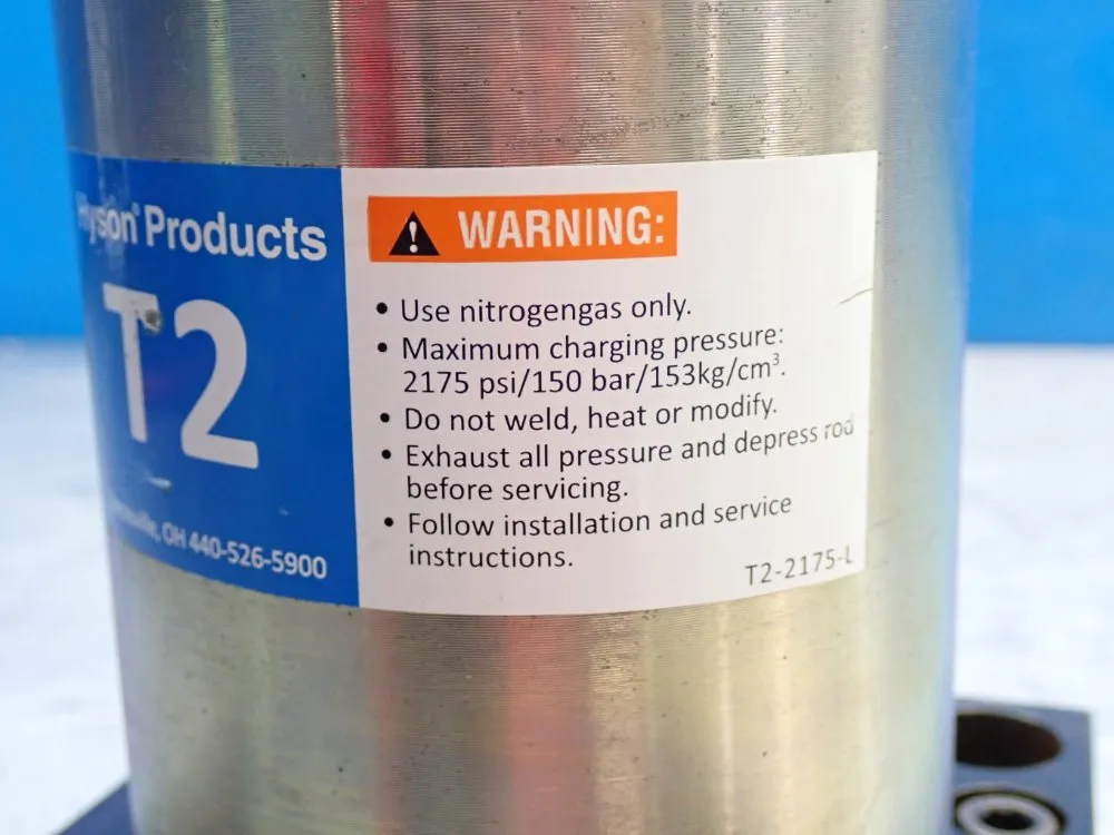 Hyson Products Compact Nitrogen Gas Height Spring - T2b-3000x75-sf