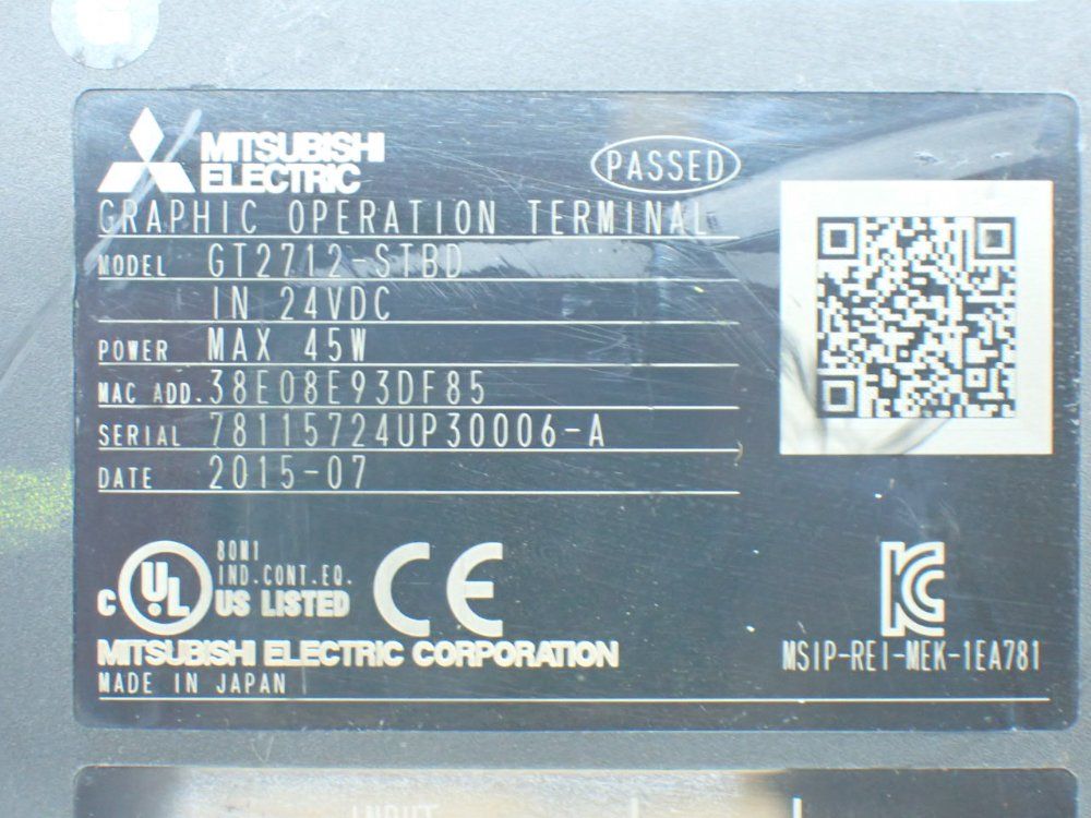 Mitsubishi Eletcric Graphic Operation Terminal Parts/repair - Gt2712-stbd