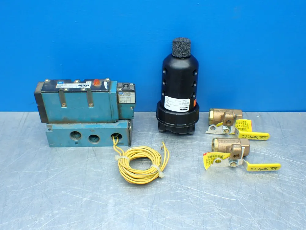 4pcs Assorted Pneumatic Lot. Mac Valves, Apollo, Parker.