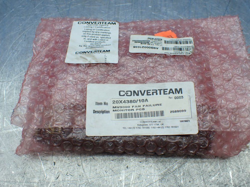 Converteam 3 Mv3000 Fan Failure Monitor Pcb's - 20x4380/10a