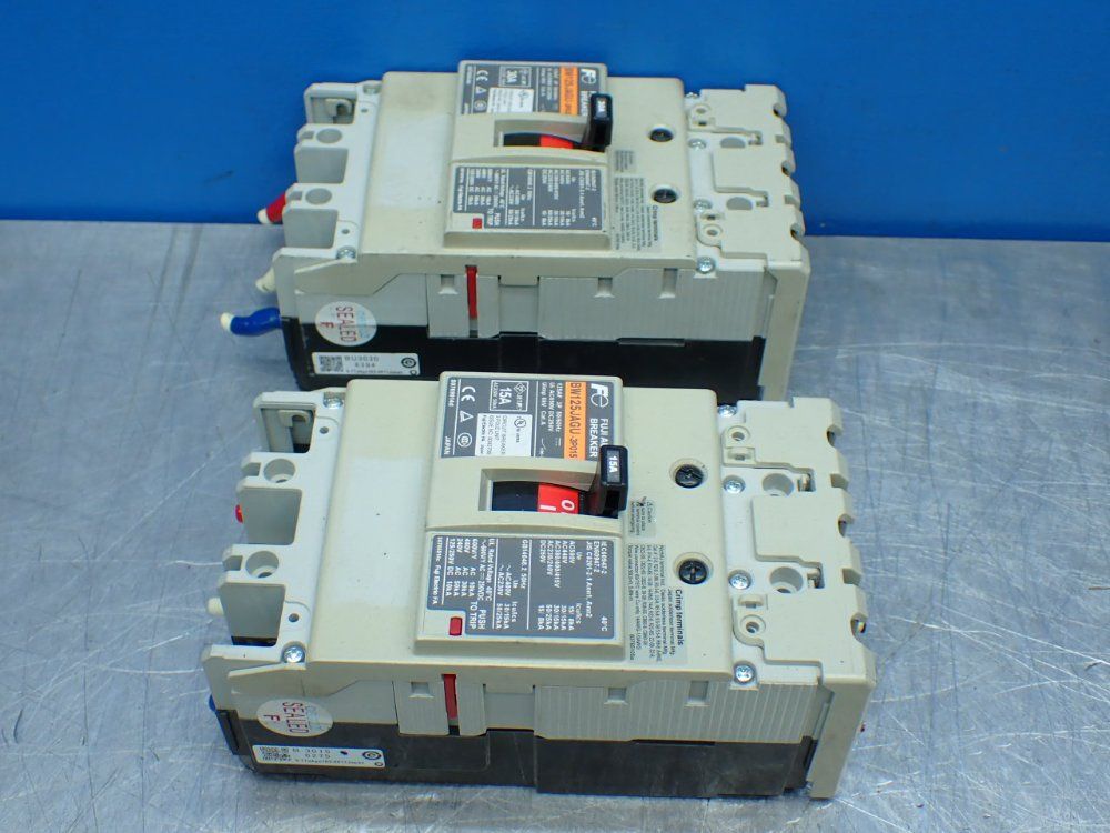 Fuji 2pcs Fuji Circuit Breaker Lot Bw125jagu-3p030 & Bw125jagu-3p013 - Bw125jagu-3p030