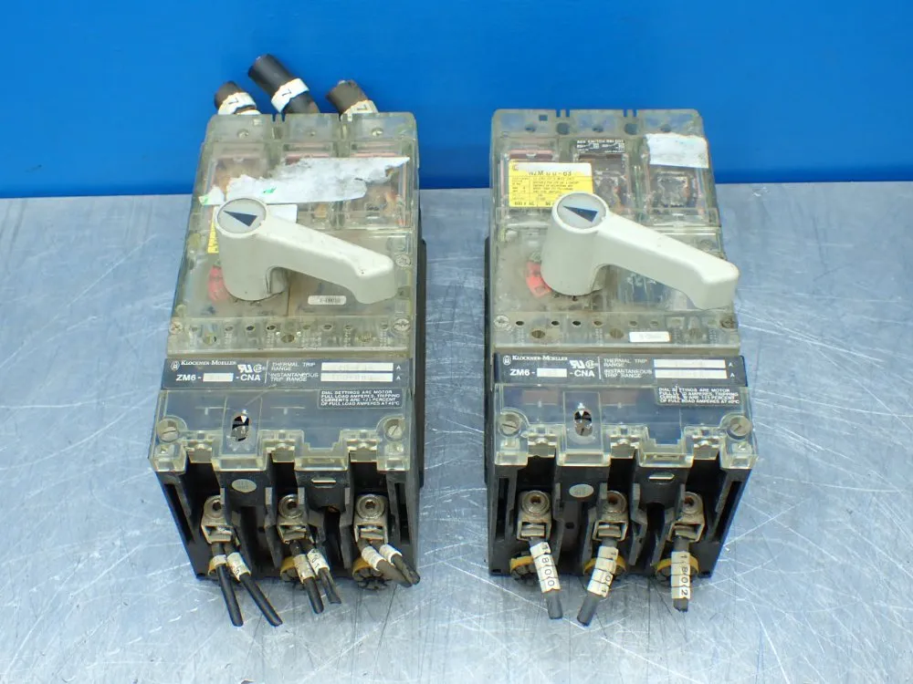 Klockner-moeller 2: 3-pole Molded Case Circuit Breaker Trip Units. - Zm6-63-cna